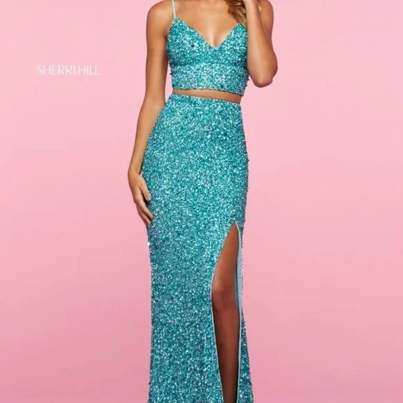 Sherri Hill - 2 piece Dress - Coral - Size 00 - Picture 6 of 6